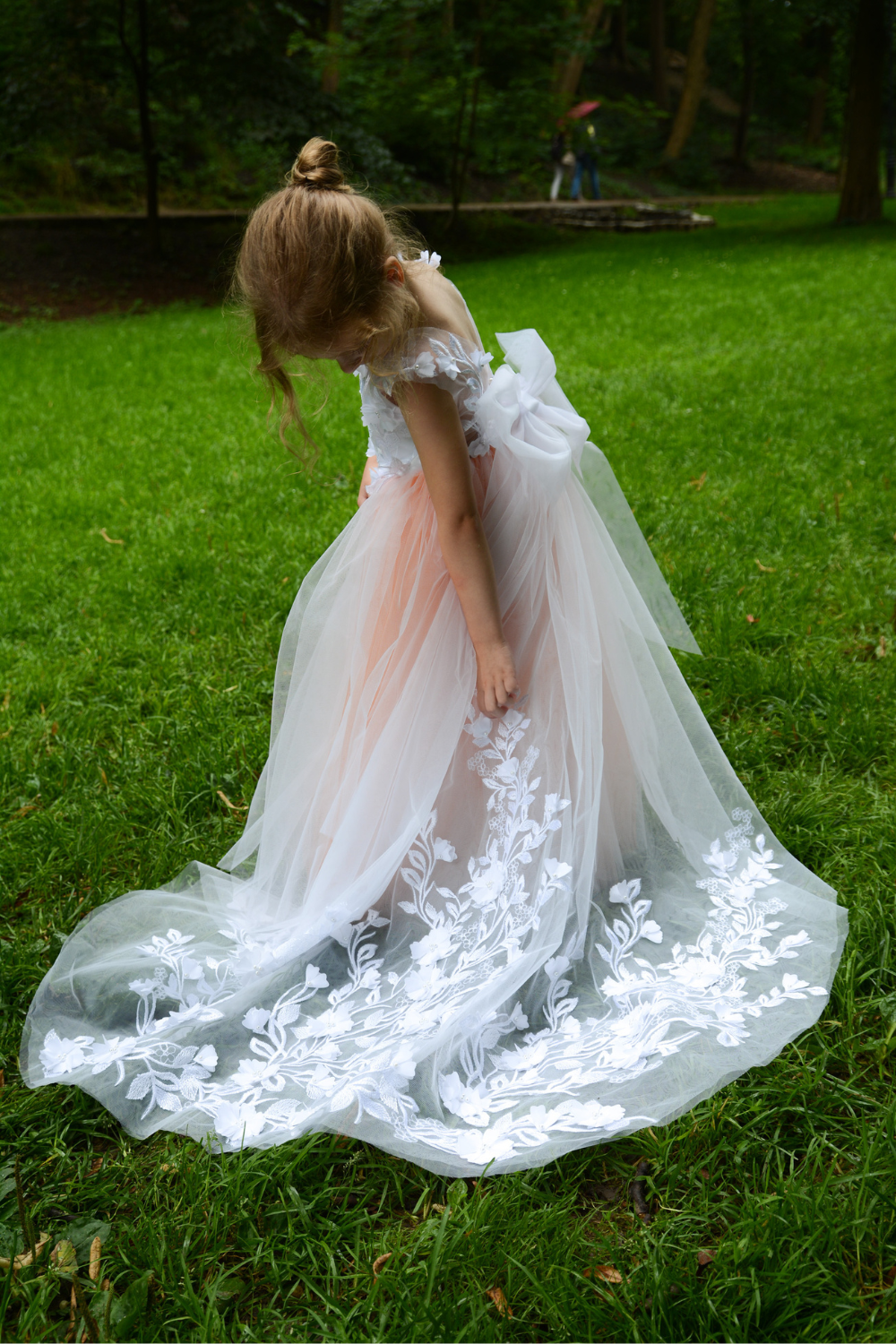 Orange Flower Girl Dress