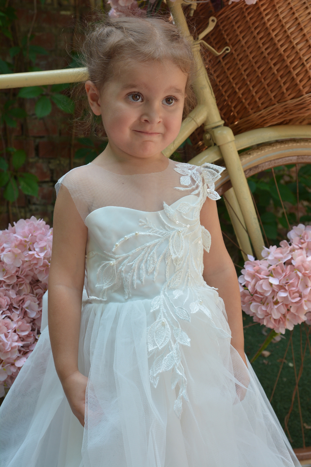 Ivory Puffy Girl Dress