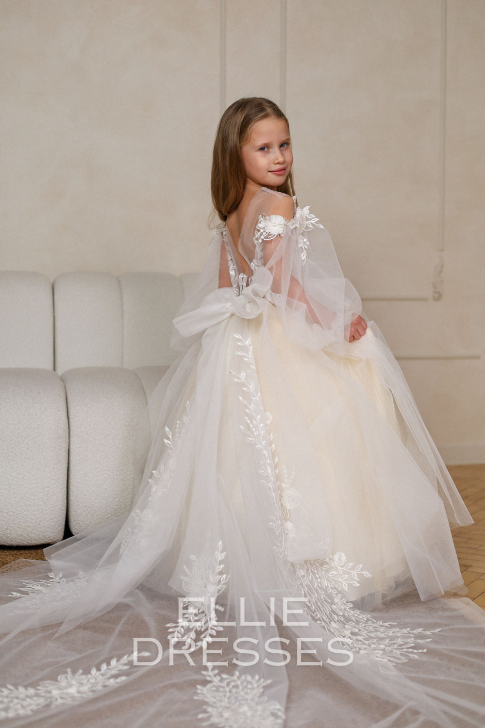 Long Sleeve Puffy Dress