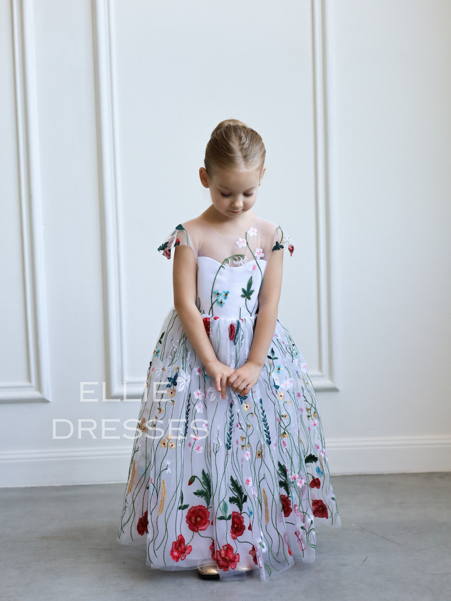 Colored Flower Girl Dress