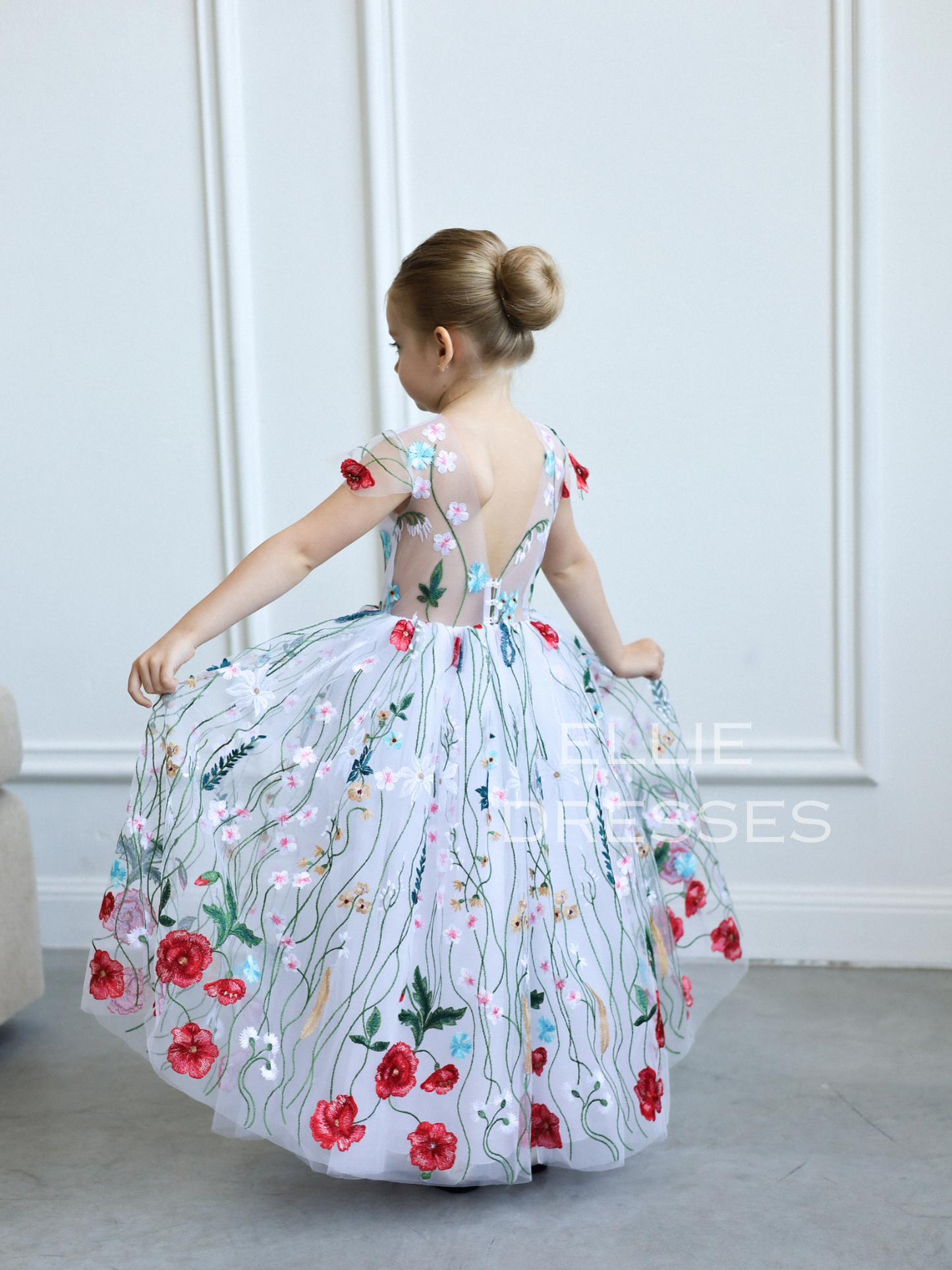 Colored Flower Girl Dress