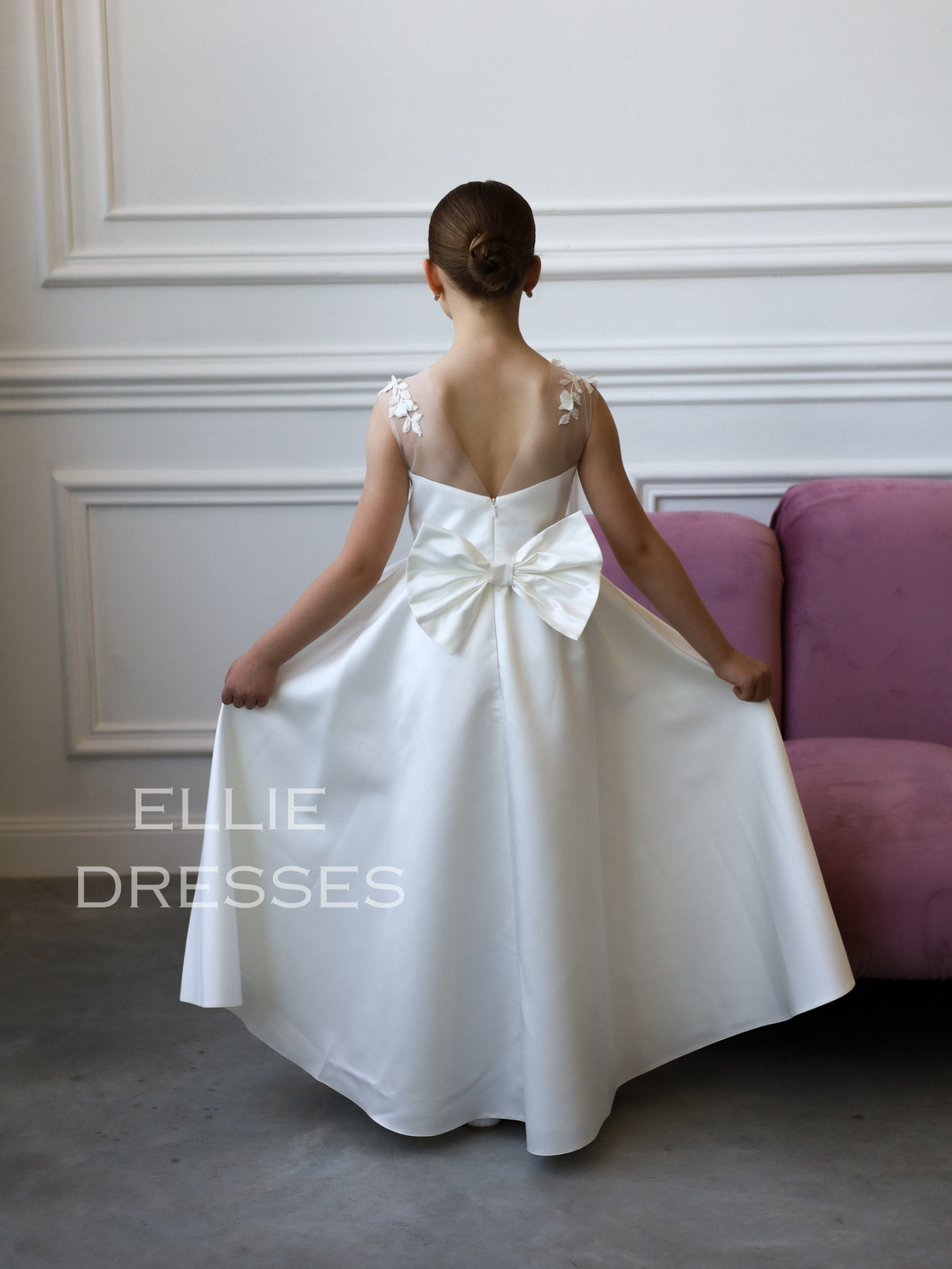 Floral Satin Girl Dress