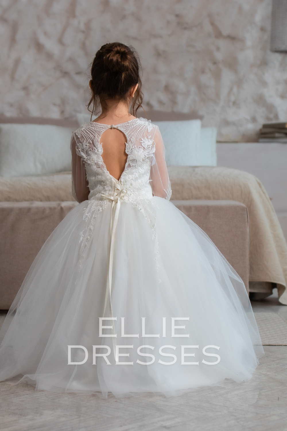 Ivory Dress with Open back