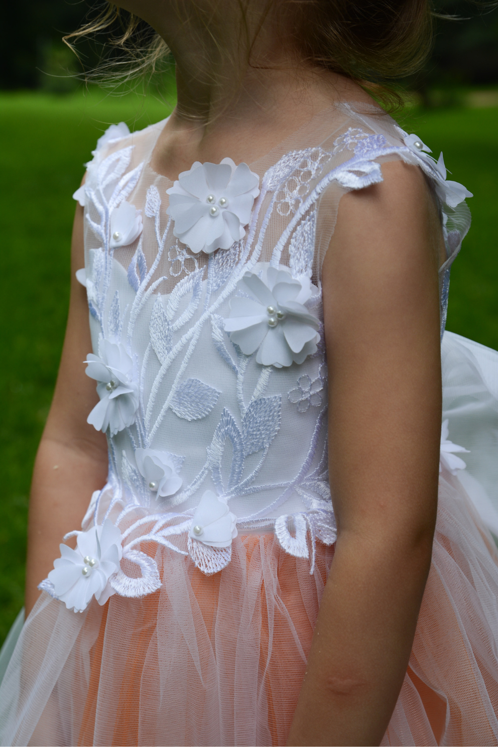 Orange Flower Girl Dress