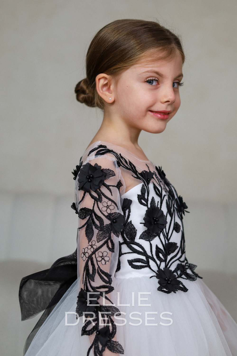 Long Sleeve Black & White dress