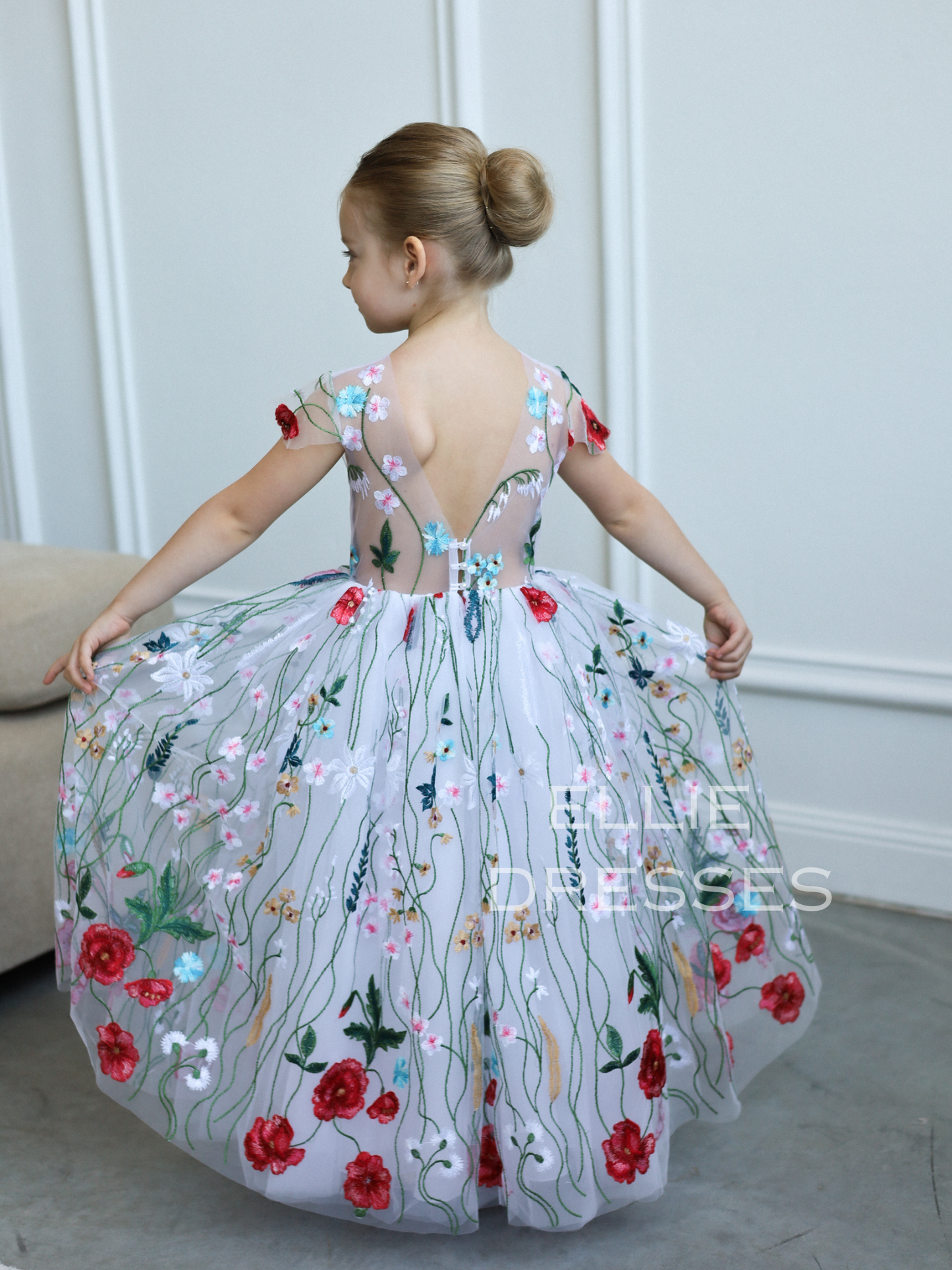 Colored Flower Girl Dress