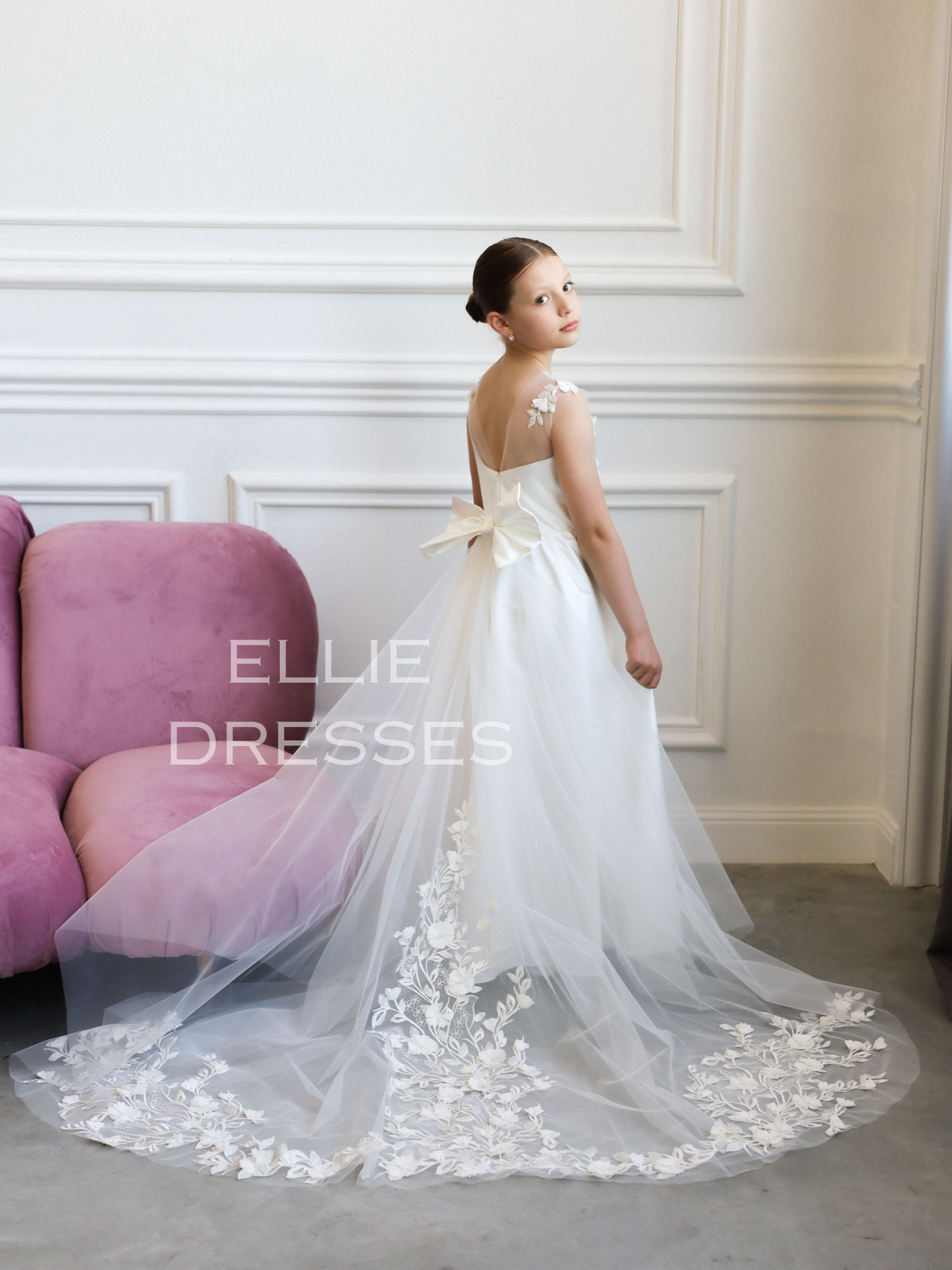 Floral Satin Girl Dress