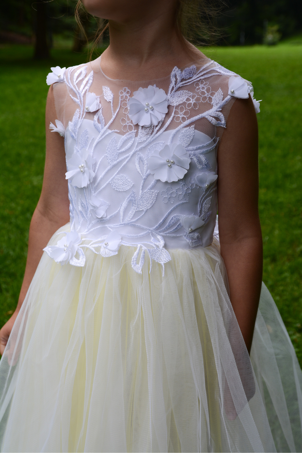 Yellow Flower Girl Dress