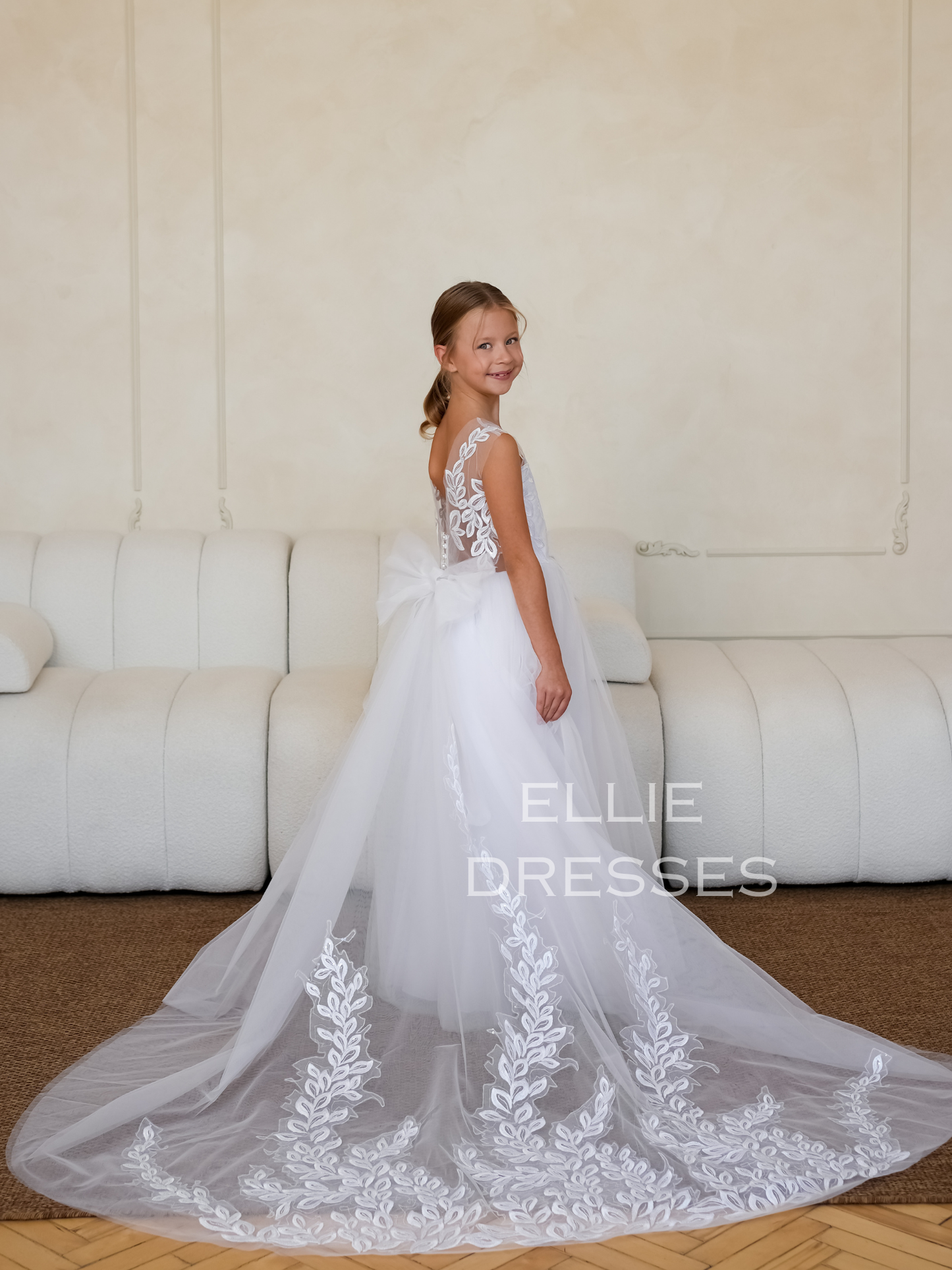 White Flower Girl Dress