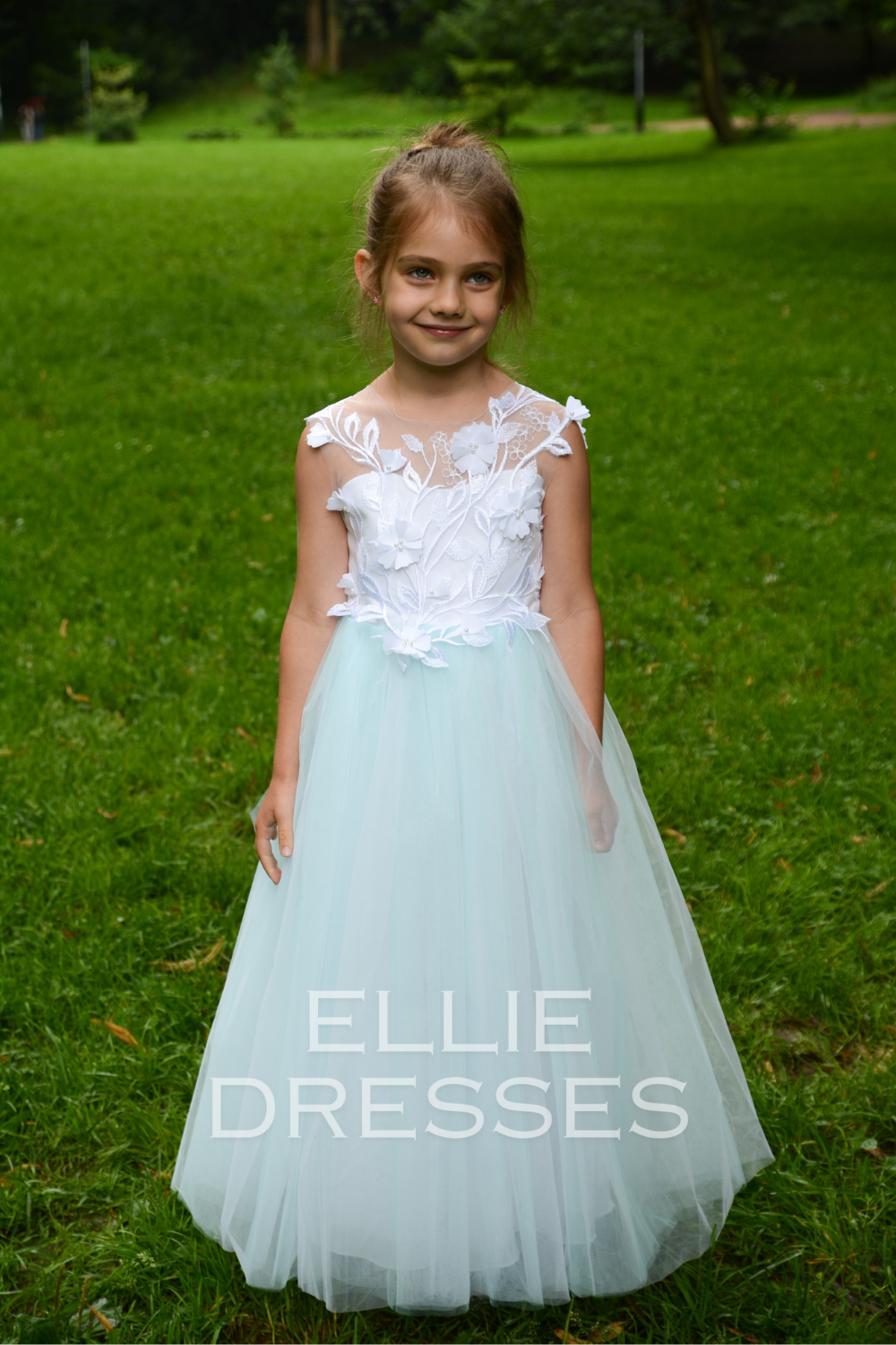 Mint Flower Girl Dress