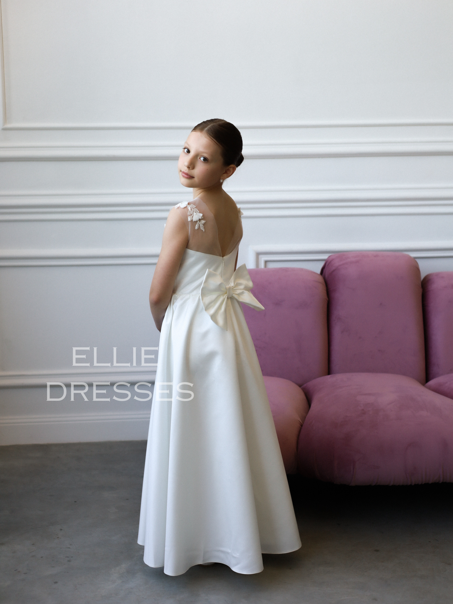 Floral Satin Girl Dress