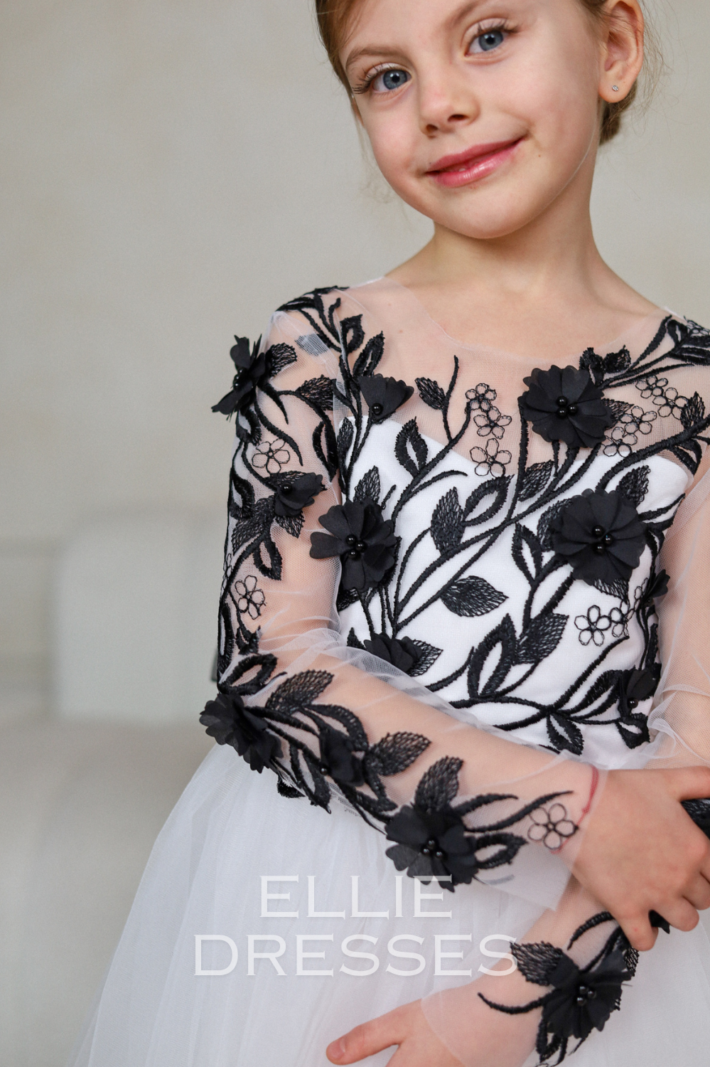 Long Sleeve Black & White dress