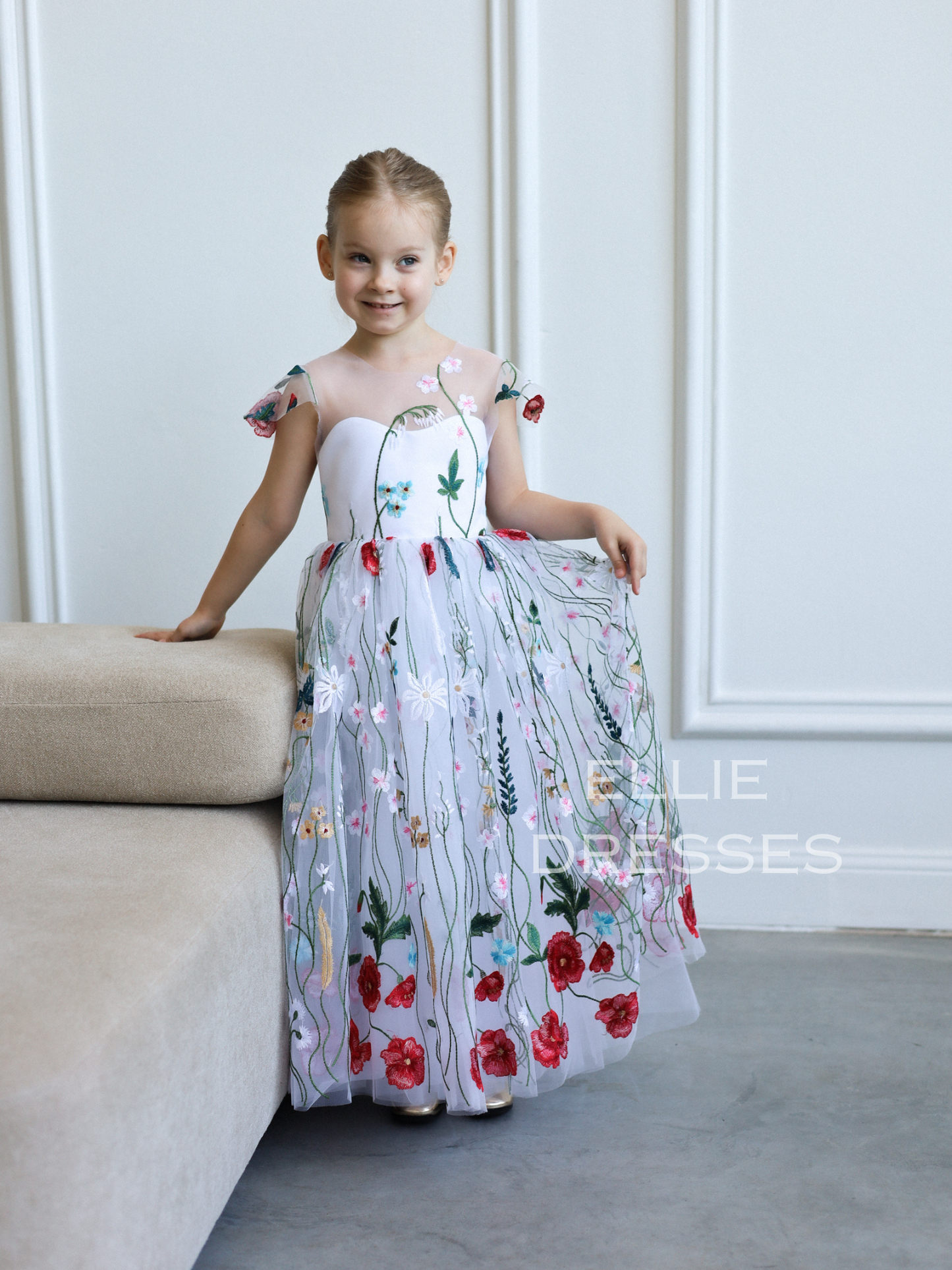 Colored Flower Girl Dress