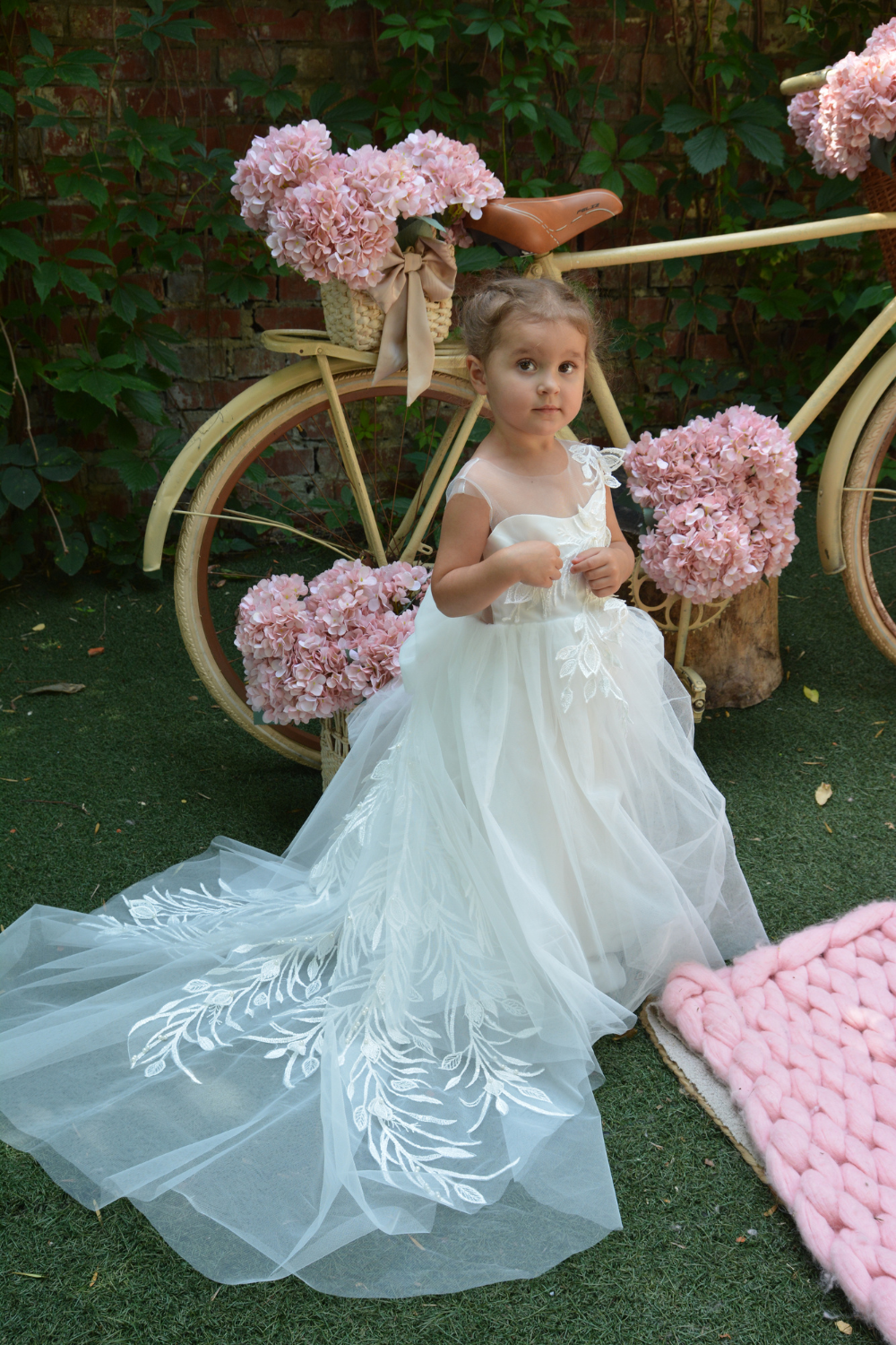 Ivory Puffy Girl Dress