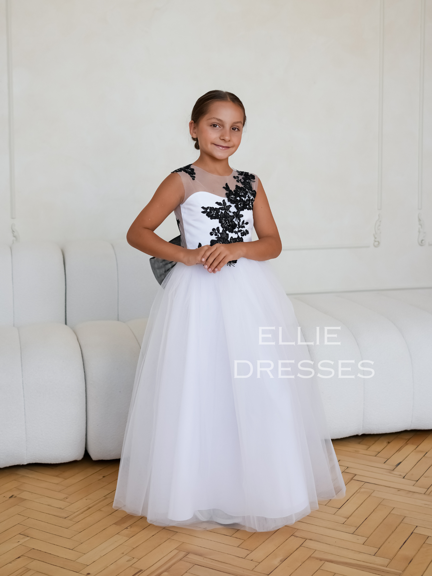 Girl Dress with black lace