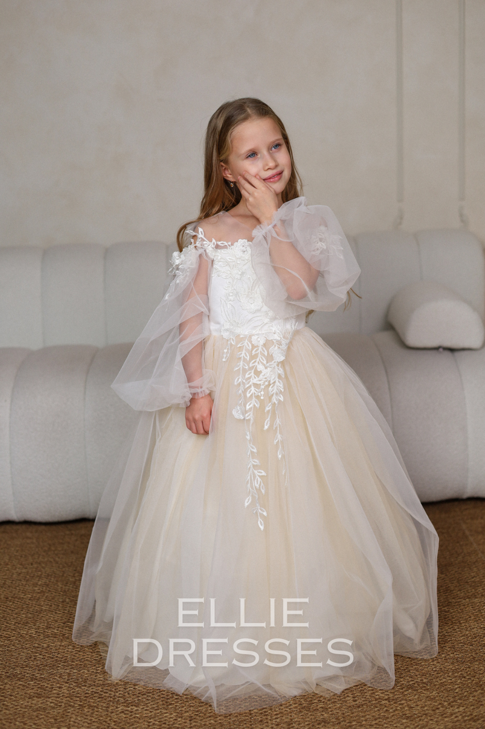 dresses with puffy long sleeves Ashley Lauren 11378