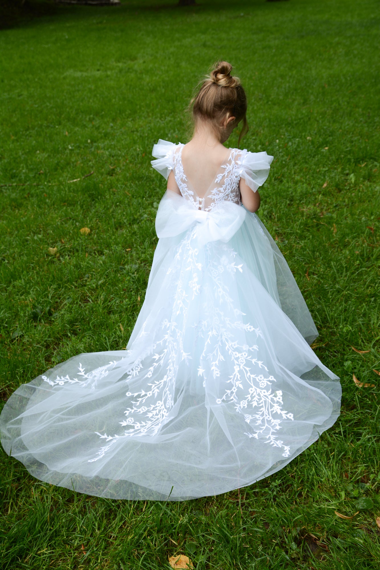 Mint Floral dedign Dress