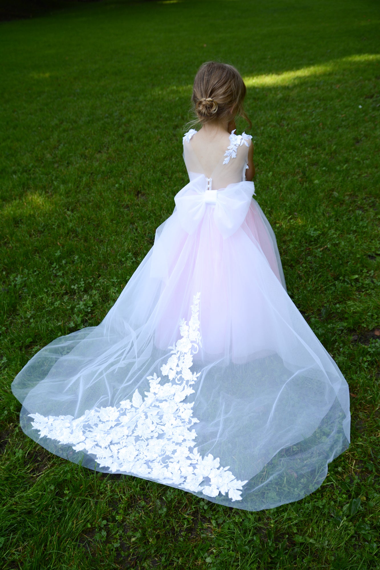 Pink Flower Girl Dress