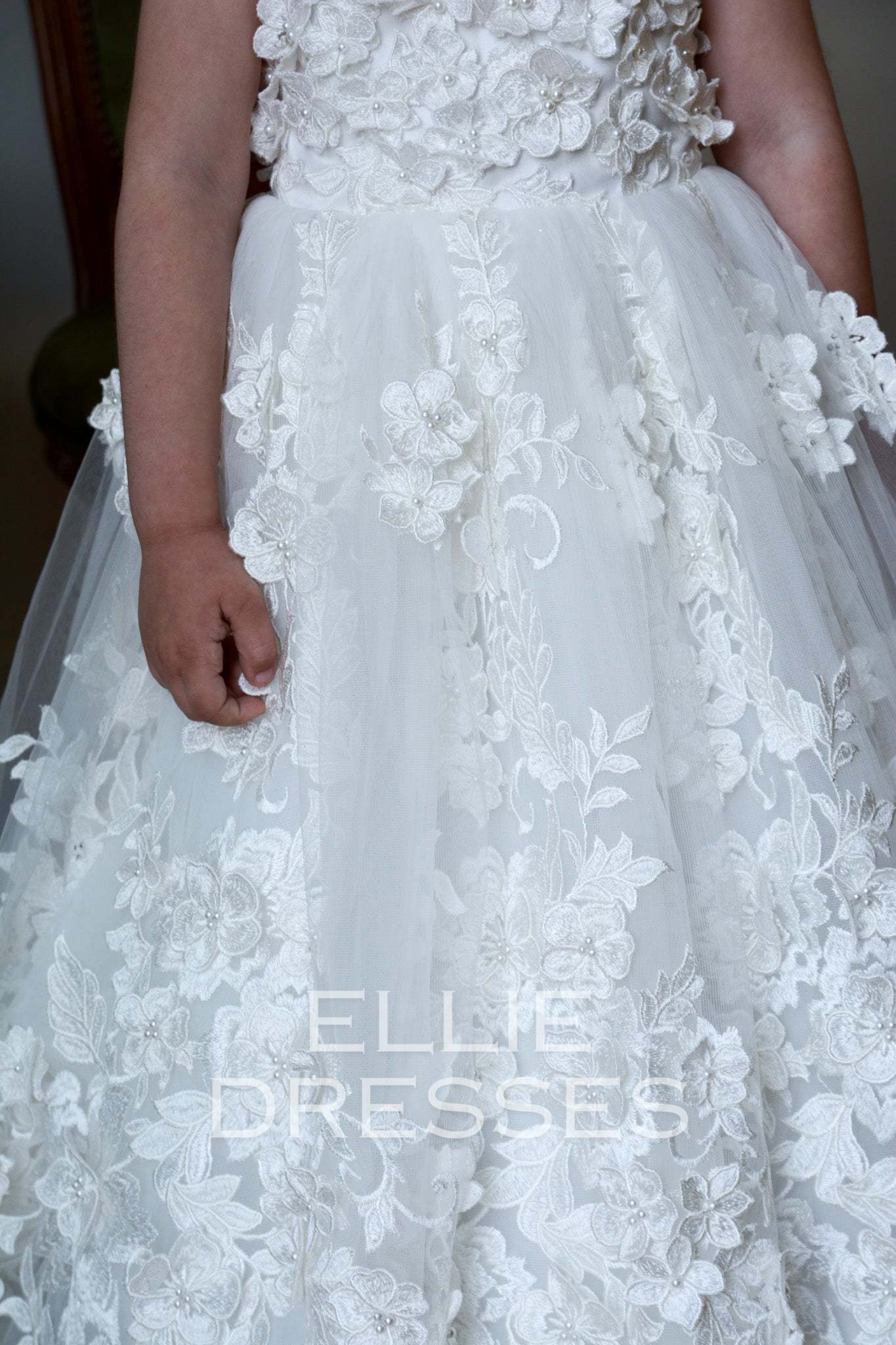 Lace Floral Girl Gown