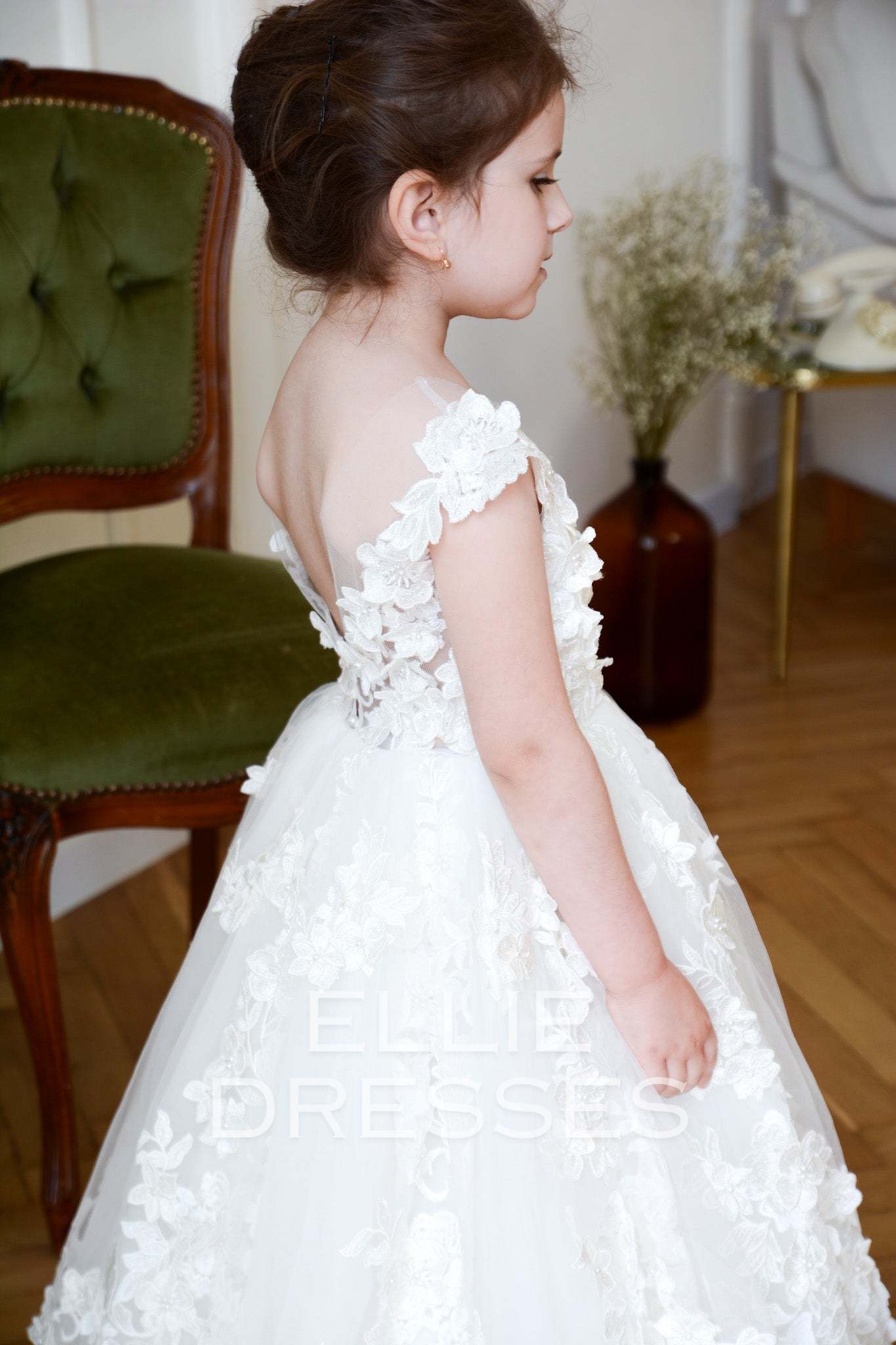 Lace Floral Girl Gown