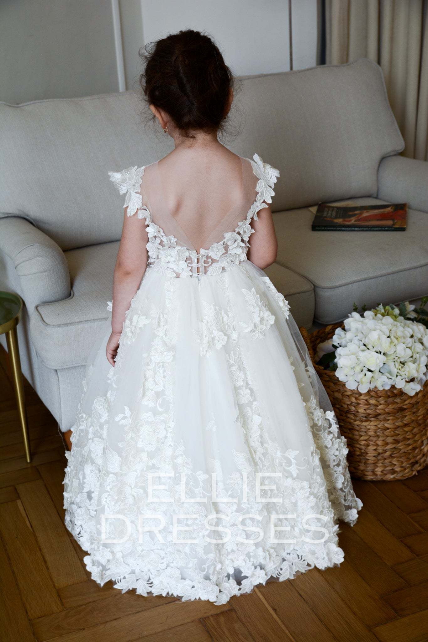 Lace Floral Girl Gown