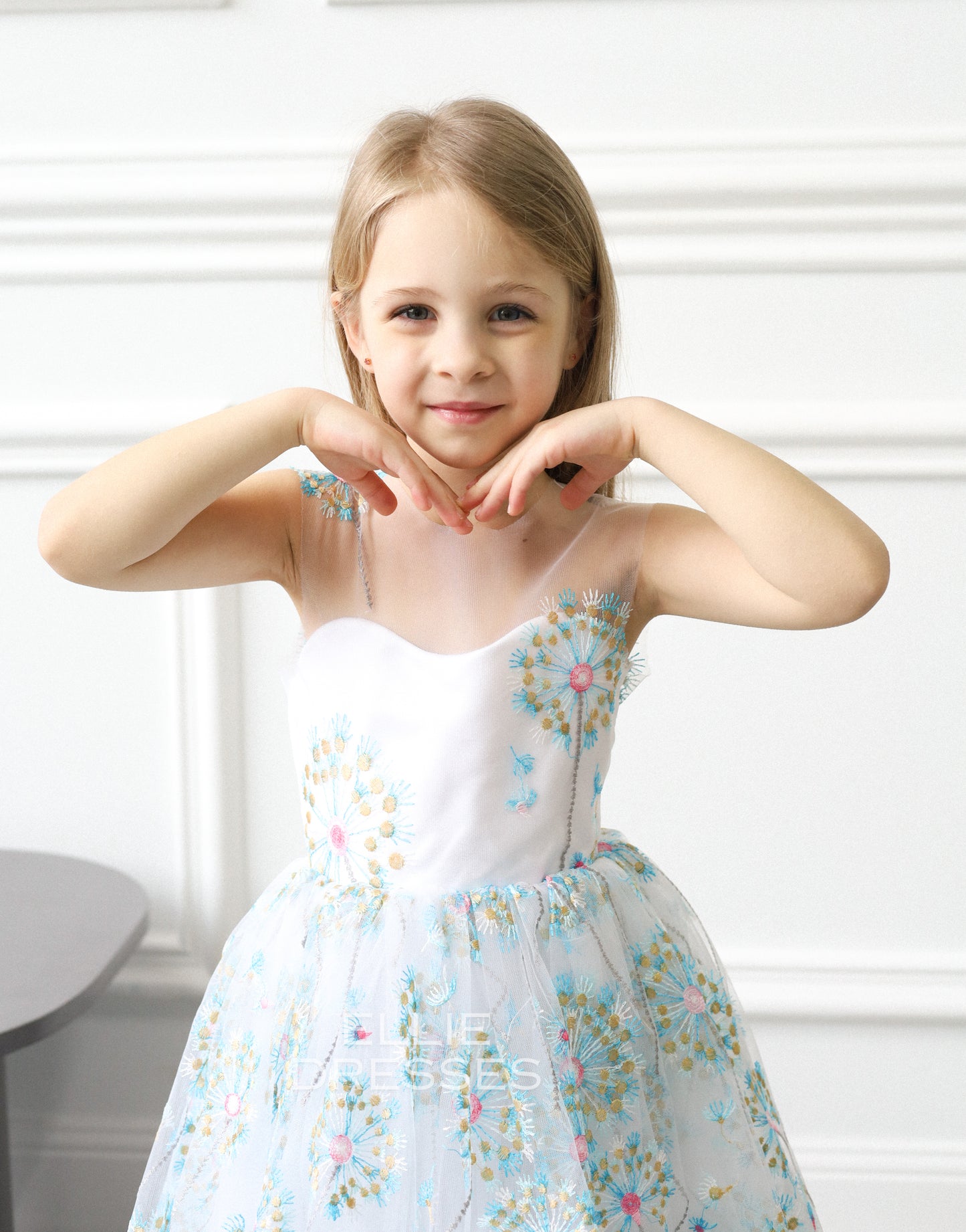 NEW! Blue dress with dandelions