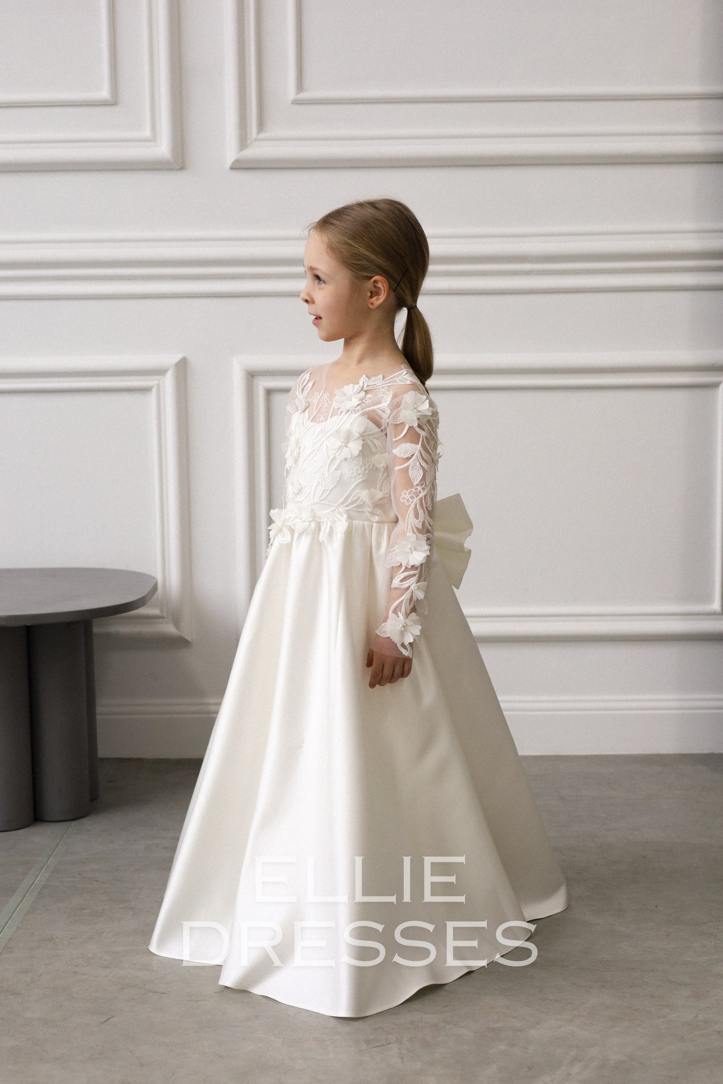 NEW! Satin Skirt Dress with long sleeves