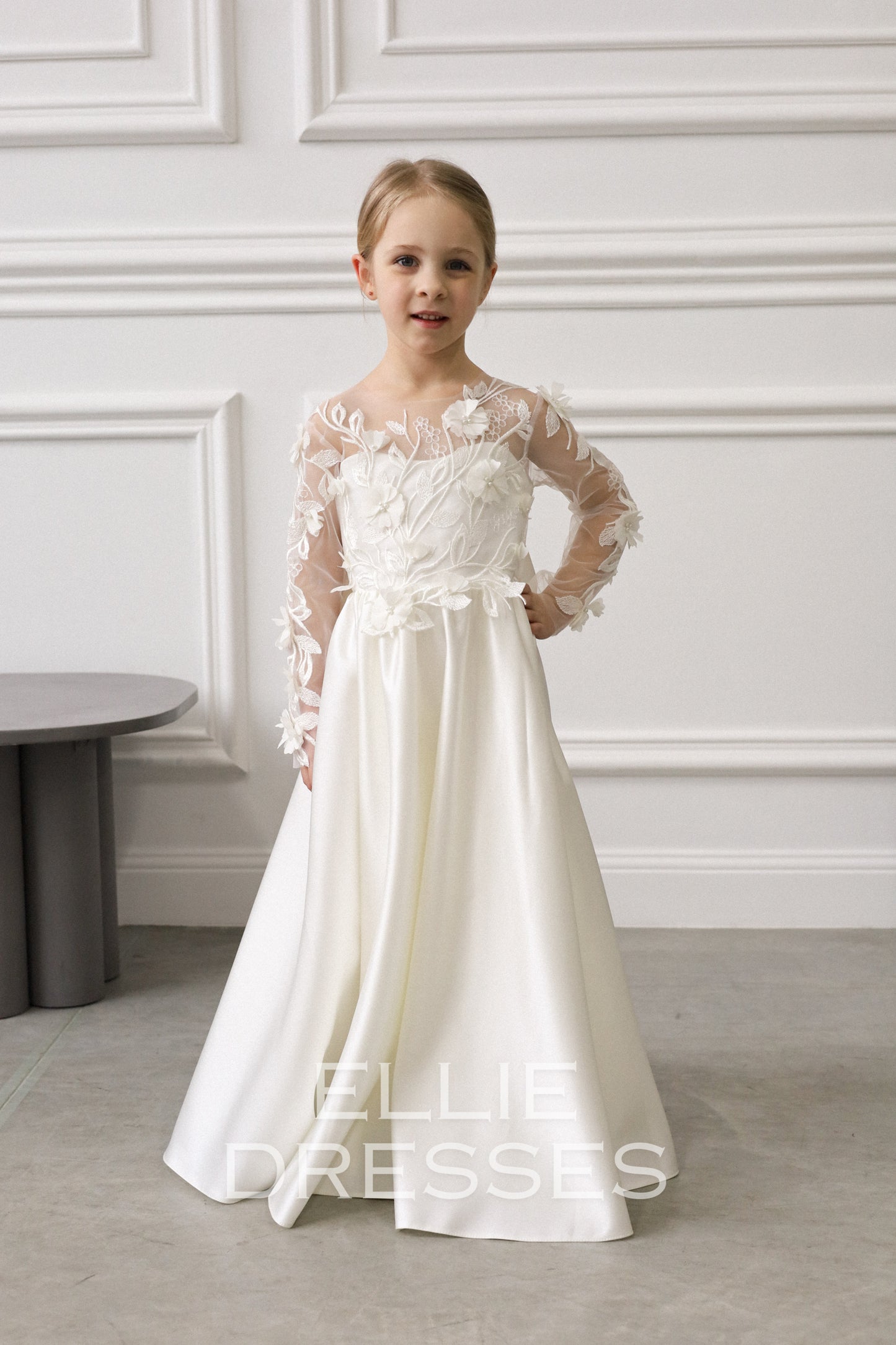 NEW! Satin Skirt Dress with long sleeves