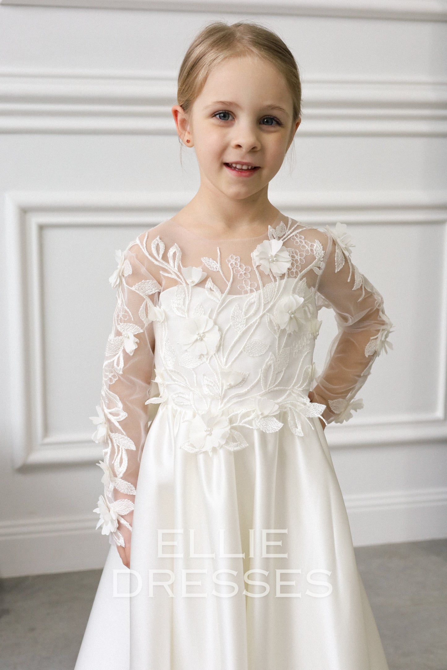 NEW! Satin Skirt Dress with long sleeves