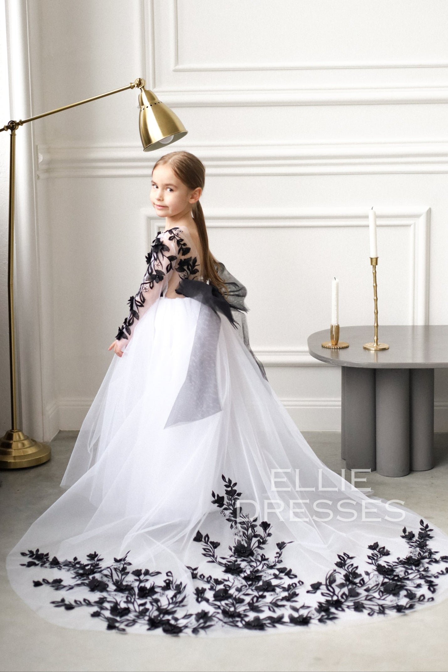 NEW! Long sleeve black gown