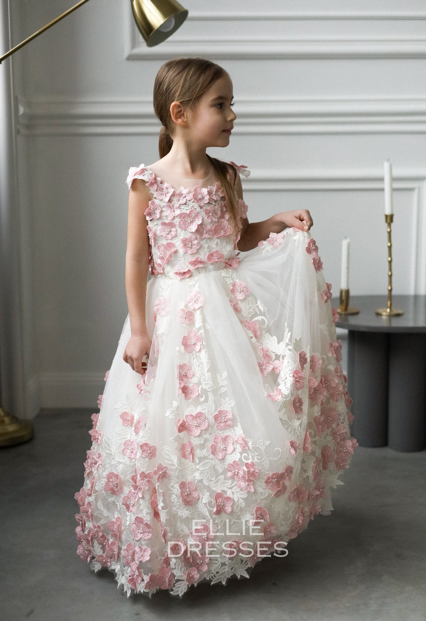 Pink & Ivory Girl dress