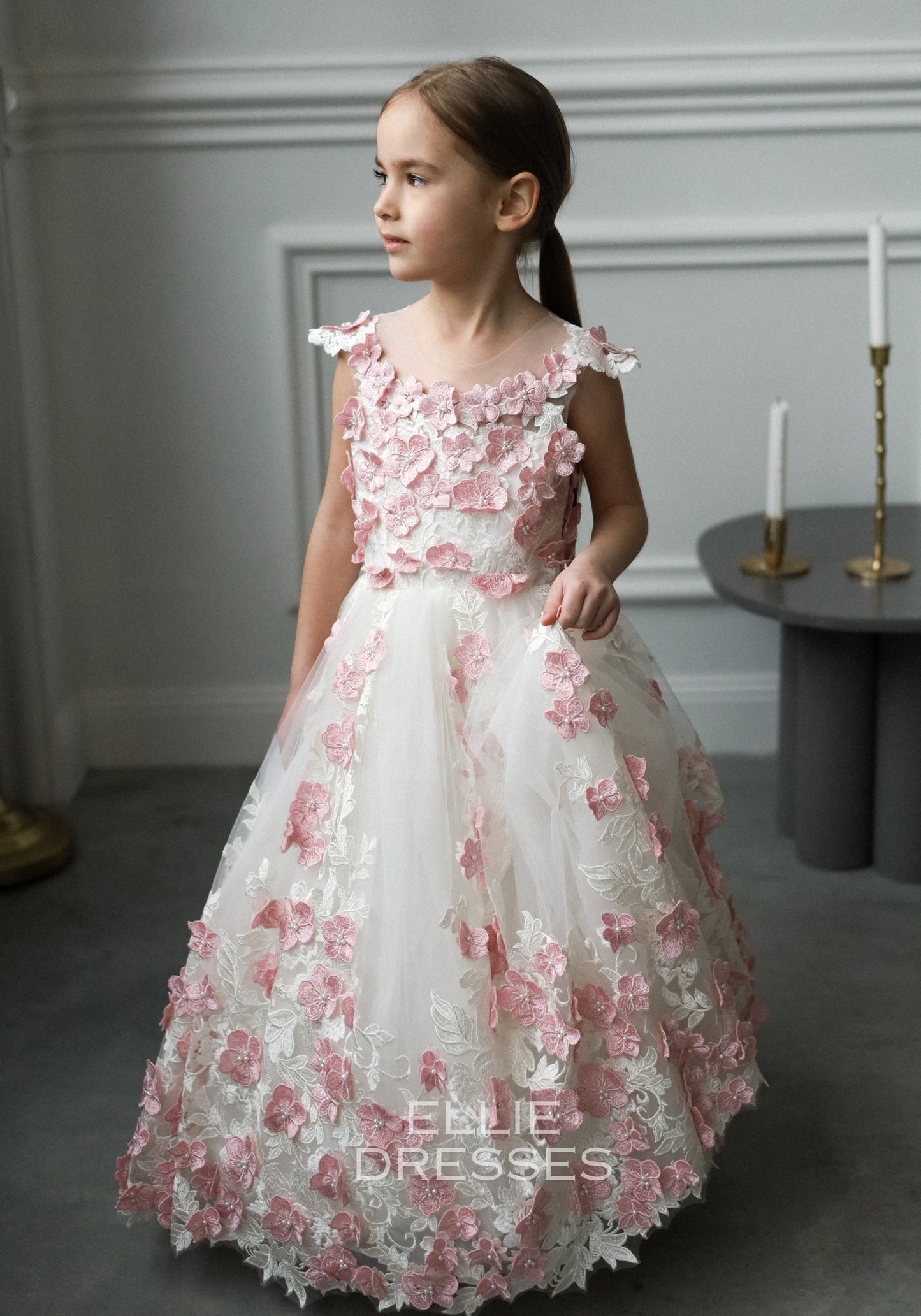 Pink & Ivory Girl dress
