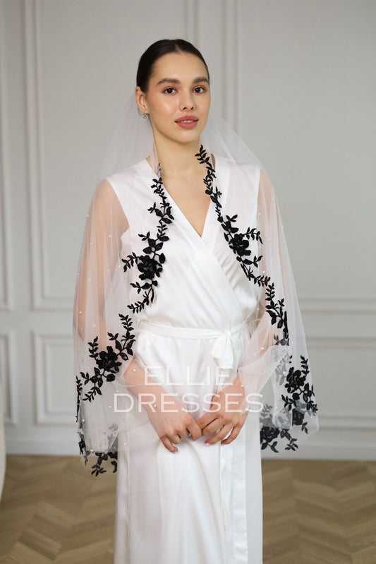 BLACK WEDDING VEIL