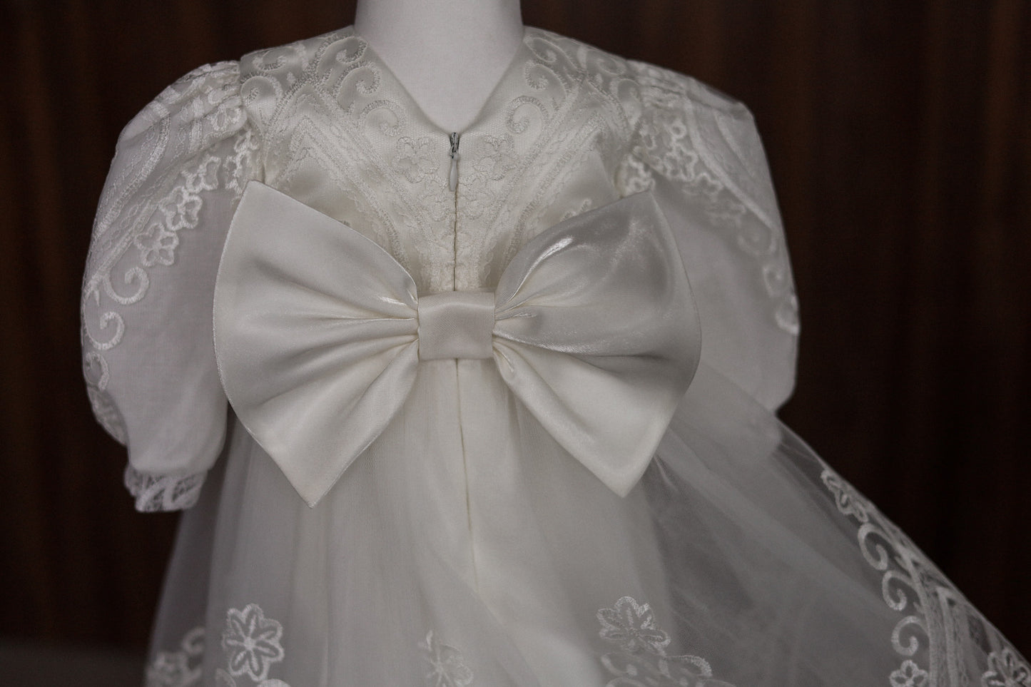 CW12 – Ivory Lace Christening Dress Set