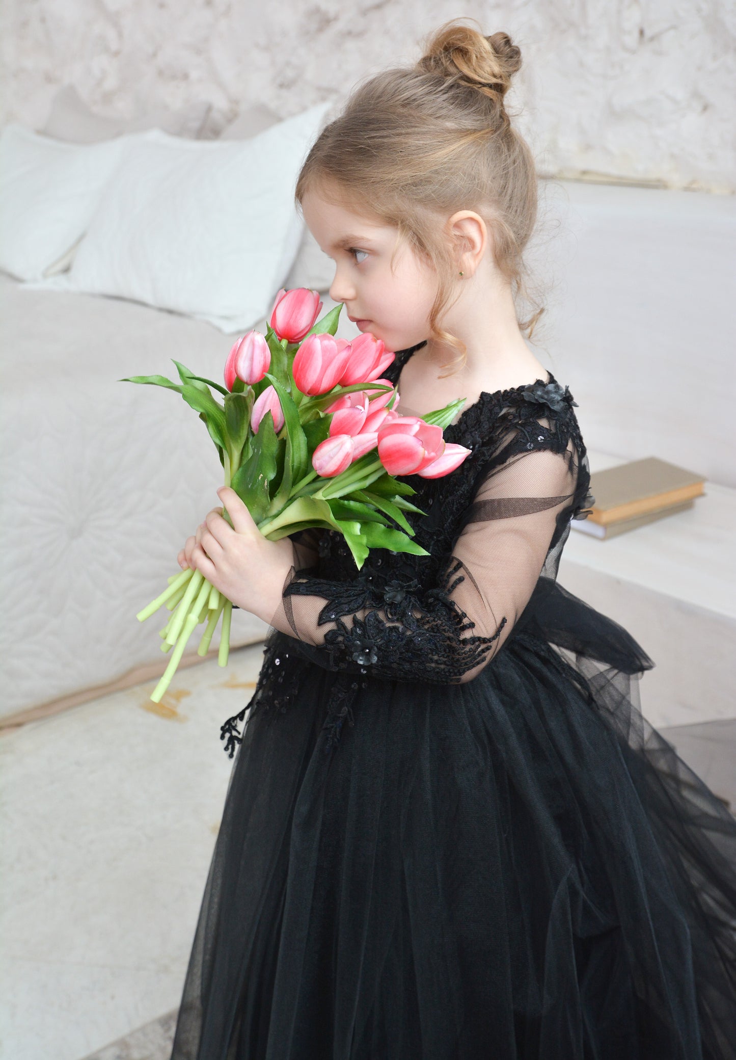 New! Black Puffy Dress