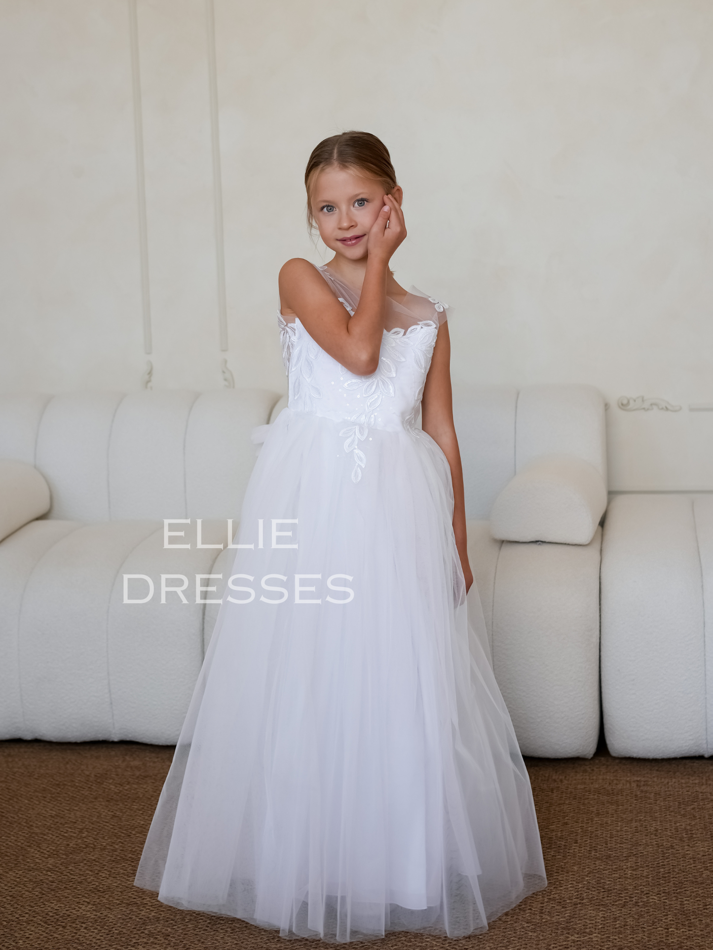 White Flower Girl Dress