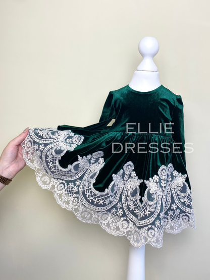 Christmas Baby Velour Dress CD007