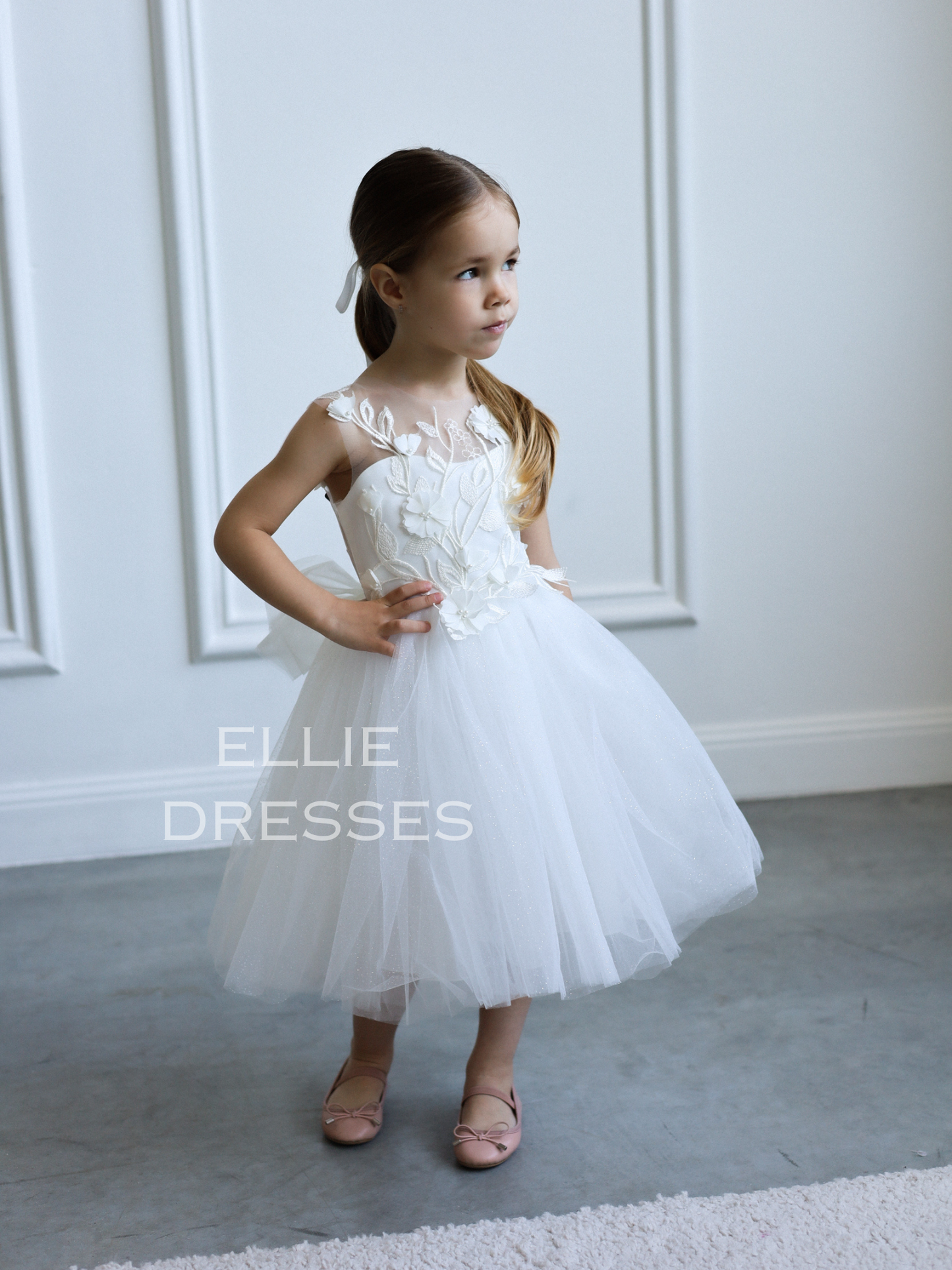 Short Girl Dress with sparkle skirt