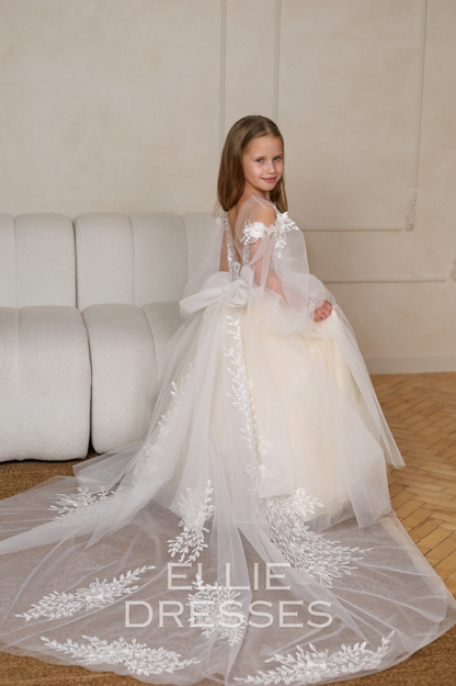 Long Sleeve Puffy Dress