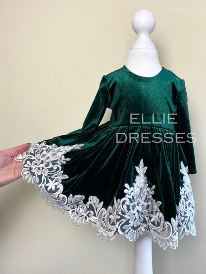 Christmas Velour Baby Gown CD010