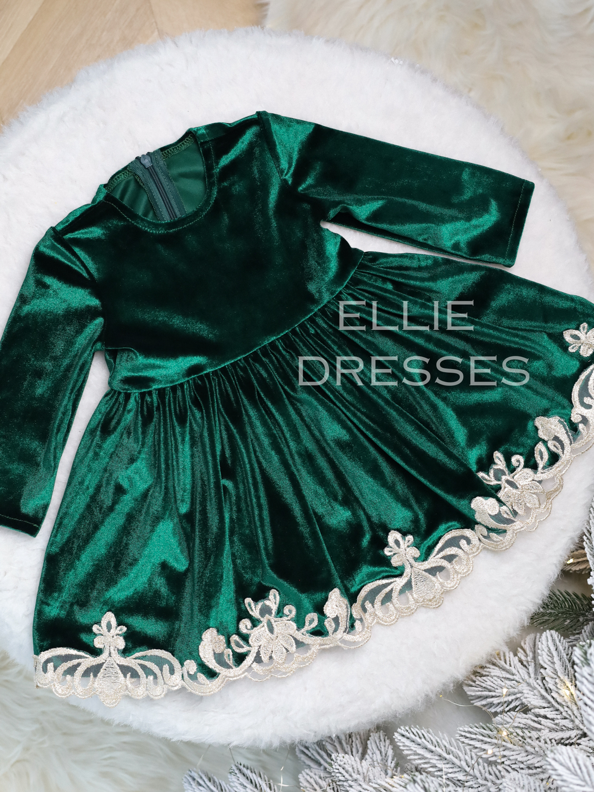 Velour Christmas Baby Gown CD005