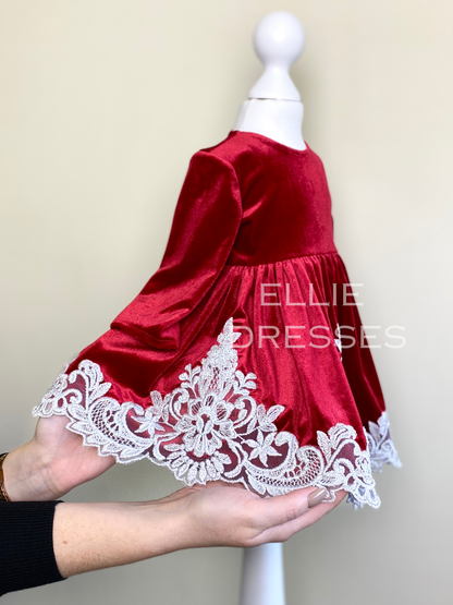 Toddler Christmas Dress with Lace CD010