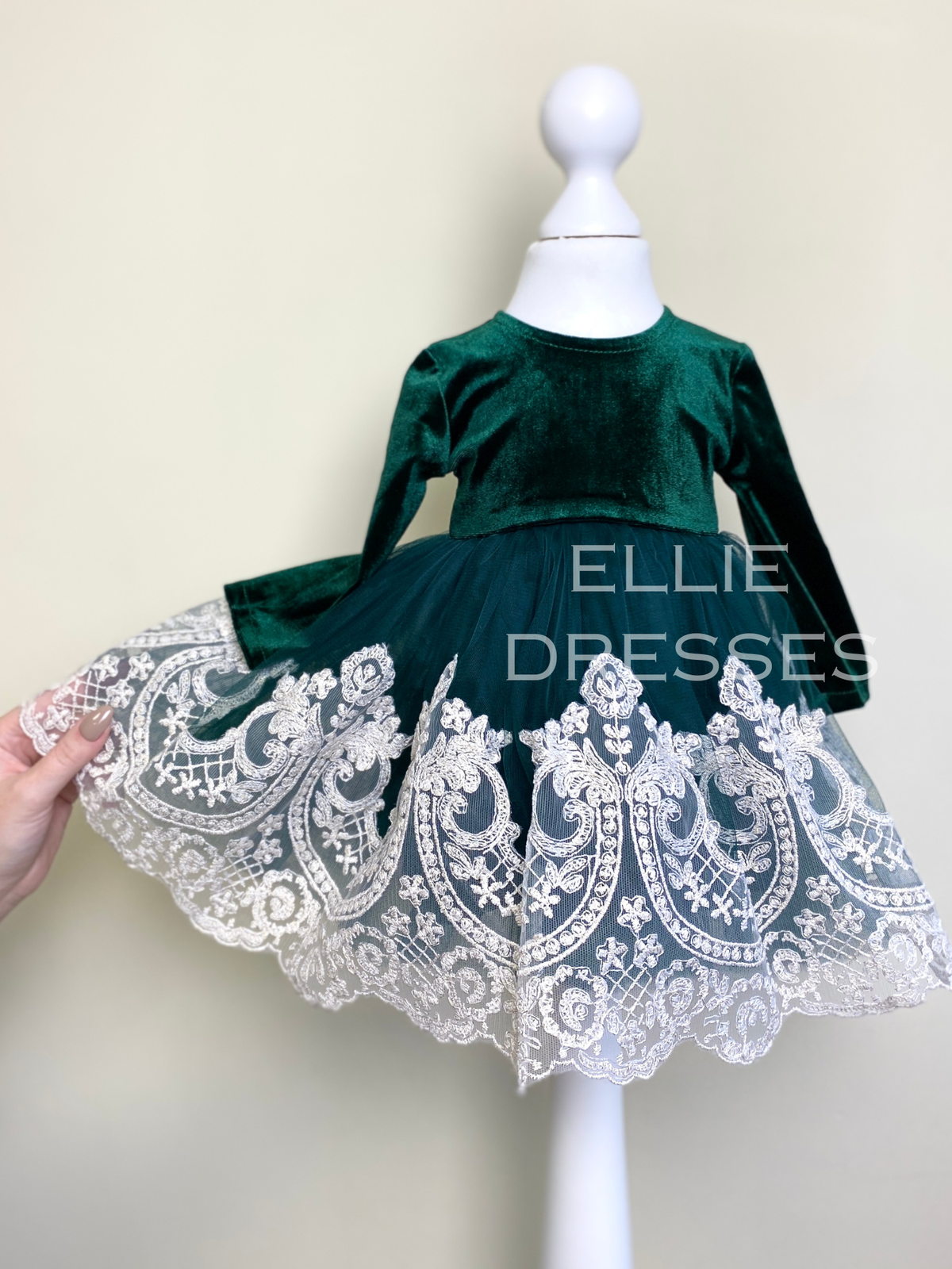 Tulle Skirt Dress with Ivory Lace CD007
