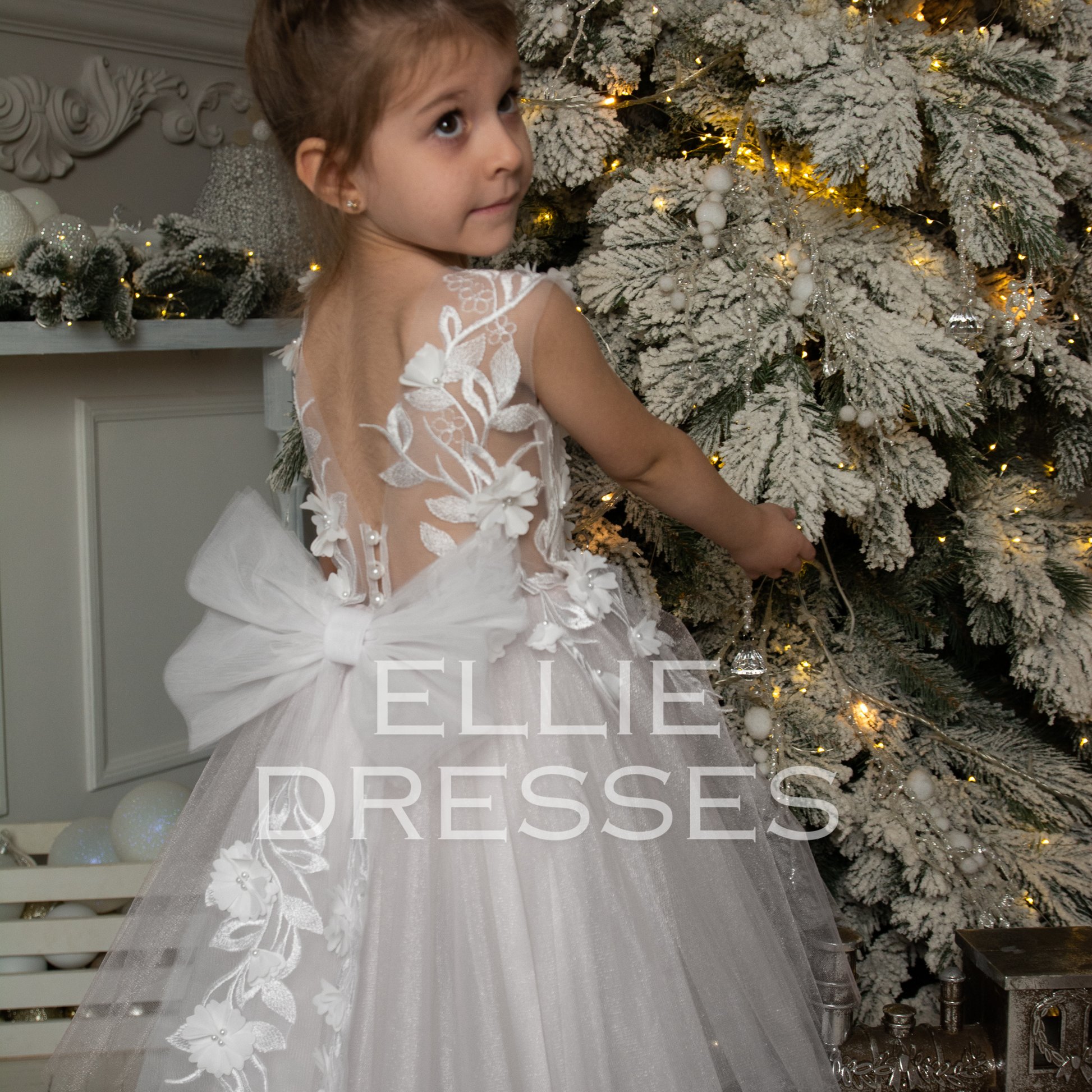 white lace tutu dress Lace Tutu Ballgown for Flower Girls