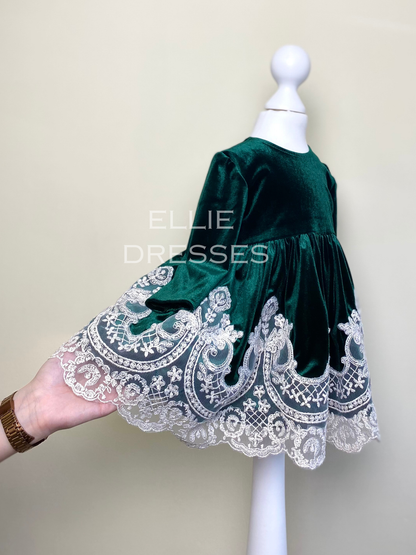 Christmas Baby Velour Dress CD007