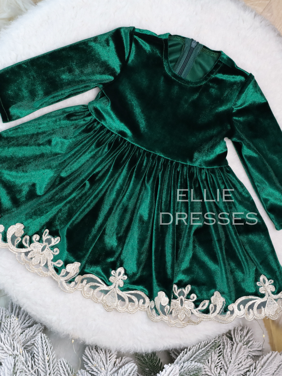 Velour Christmas Baby Gown CD005