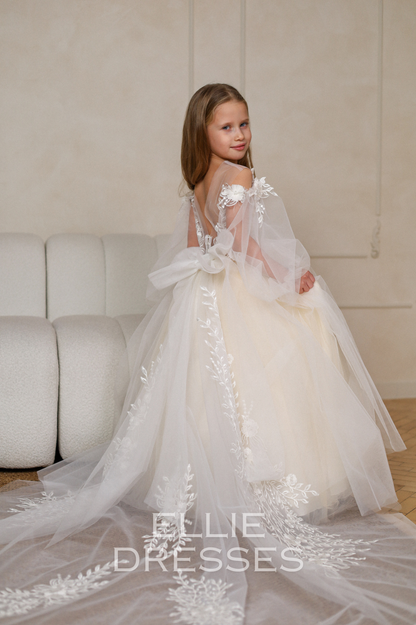 Long Sleeve Puffy Dress