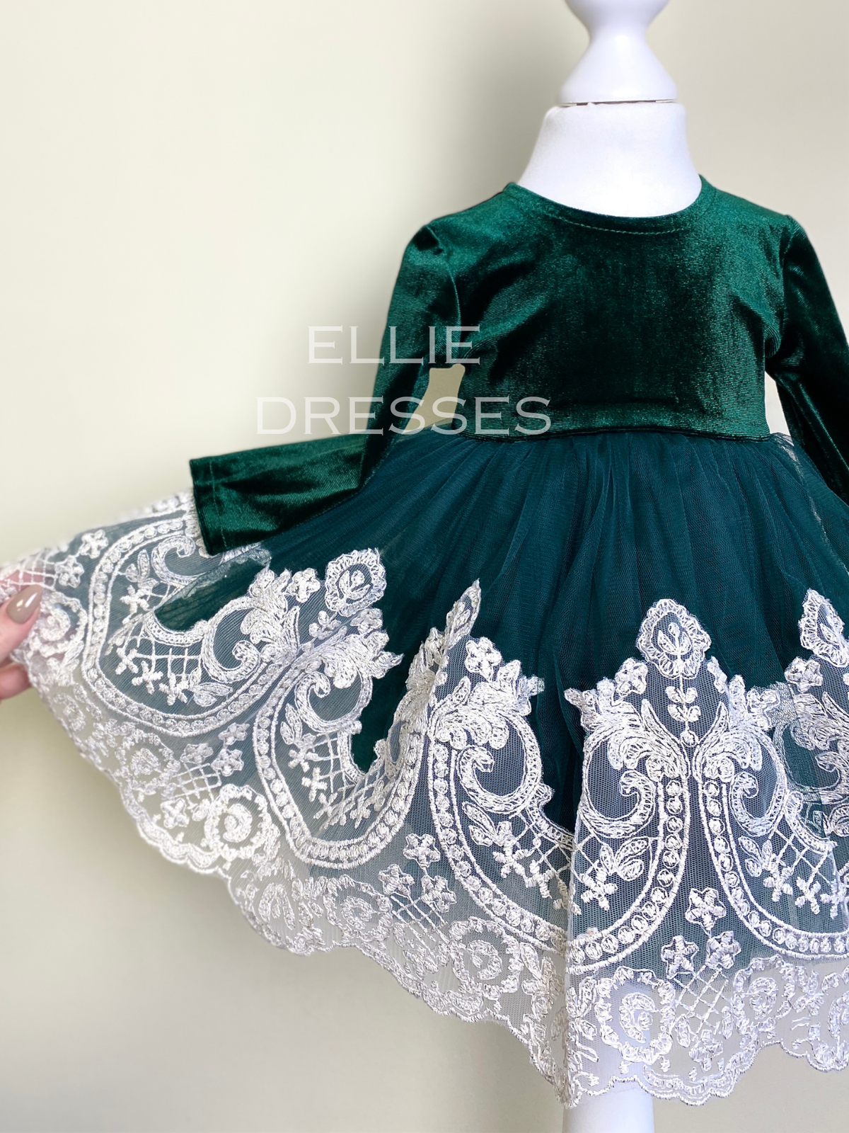 Tulle Skirt Dress with Ivory Lace CD007