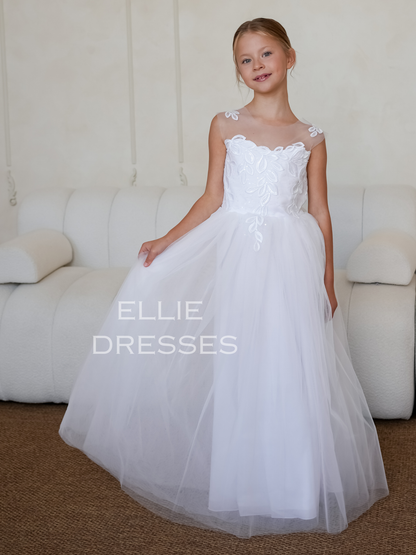 White Flower Girl Dress
