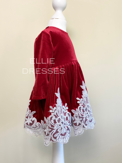 Toddler Christmas Dress with Lace CD010